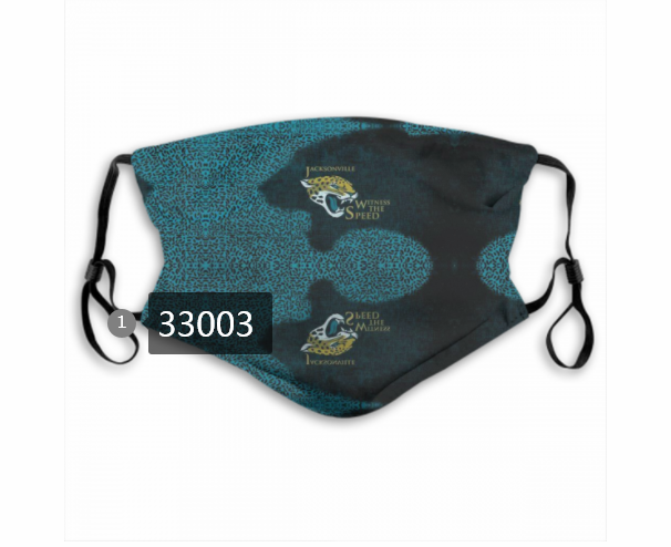 New 2021 NFL Jacksonville Jaguars 103 Dust mask with filter